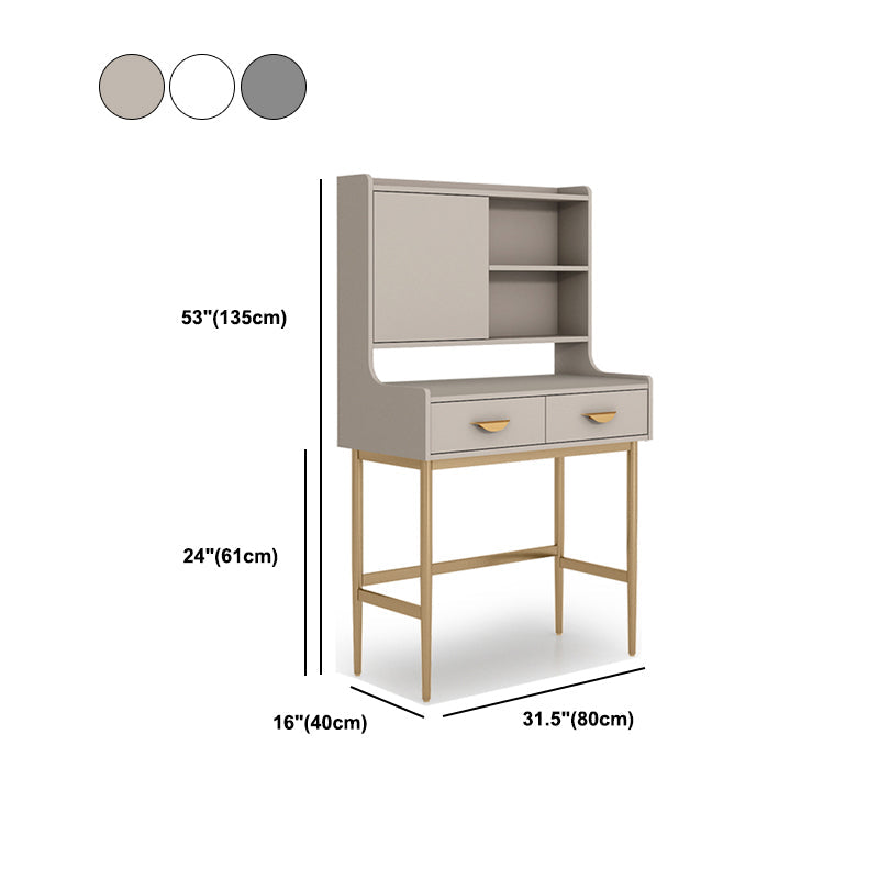 15,74 "W x 53.14" H Tabouret de caisse de maquillage Ensemble avec tiroirs pour salle de bain