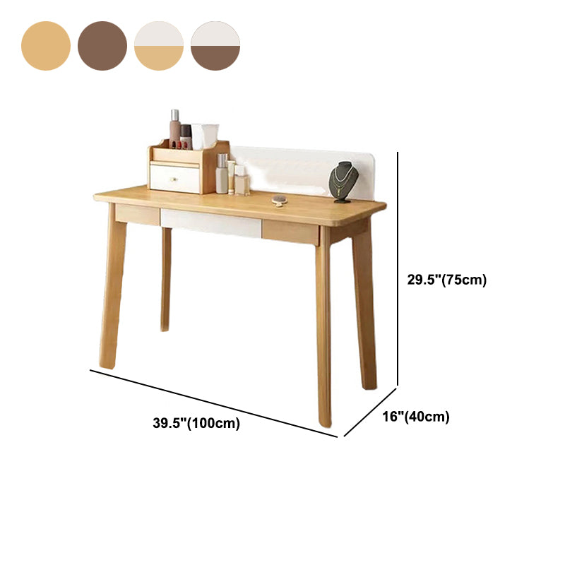 Scandinavian Wooden Makeup Vanity Desk Table With Drawer for Bedroom