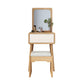 Table de bureau de vanité de maquillage scandinave en blanc et brun pour la chambre