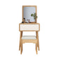 Table de bureau de vanité de maquillage scandinave en blanc et brun pour la chambre