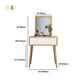 Table de bureau de vanité de maquillage scandinave en blanc et brun pour la chambre