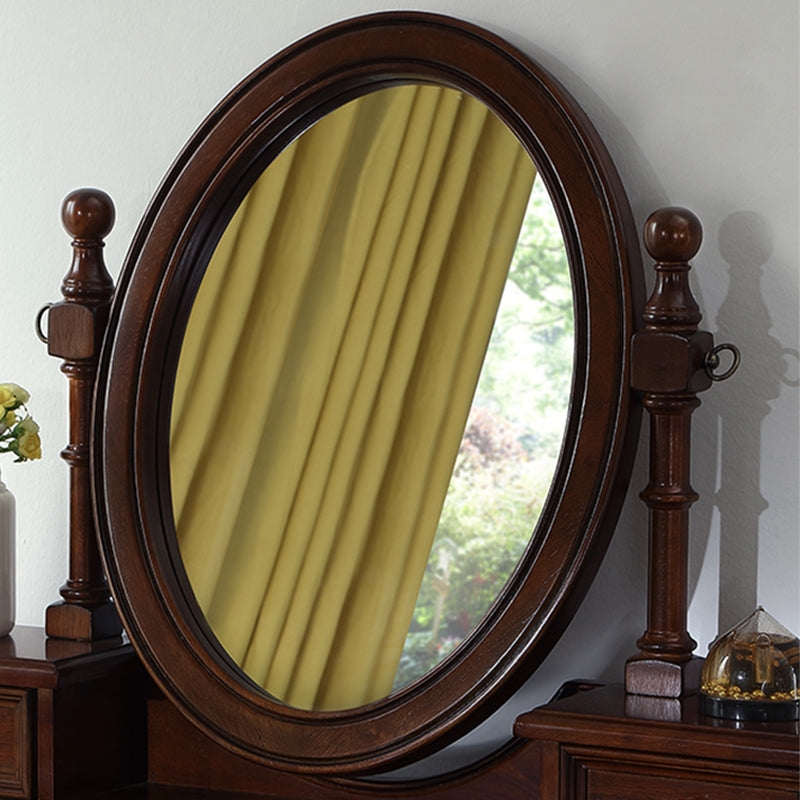 Traditional Wooden Make-up Vanity in Brown/black/white for Bedroom