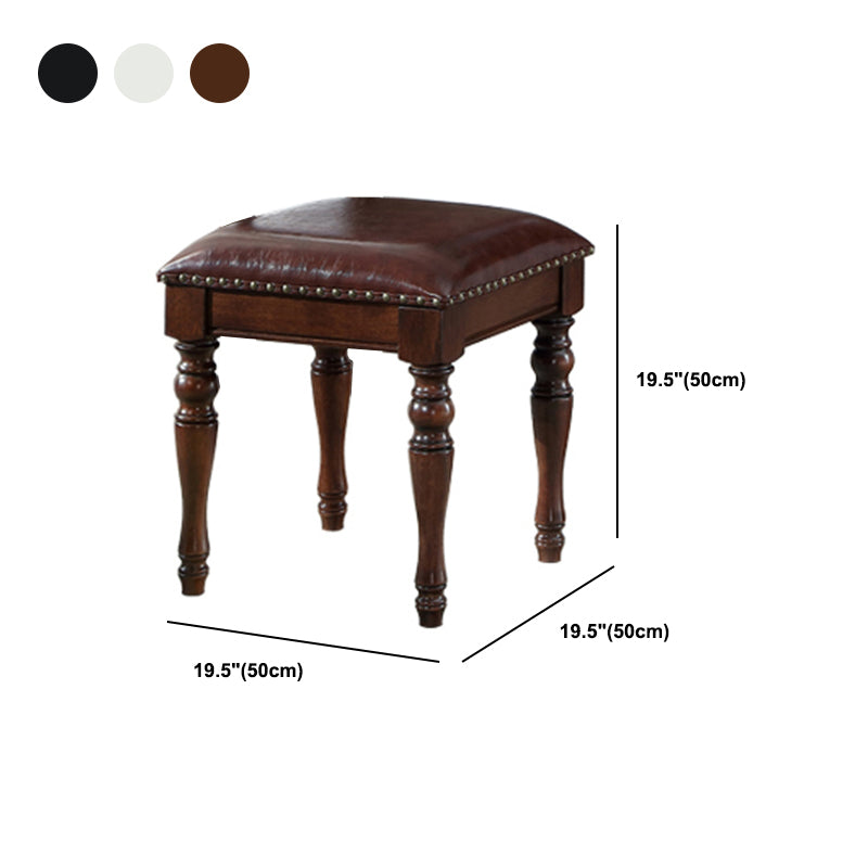 Traditional Wooden Make-up Vanity in Brown/black/white for Bedroom