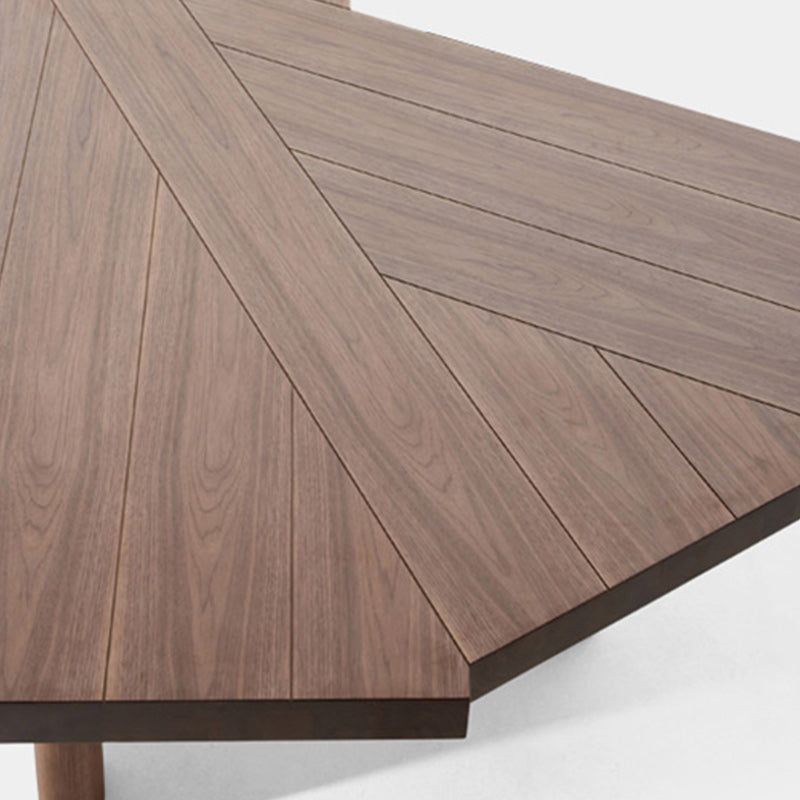 Free Form Office Table Industrial Solid Wood Fixed Working Desk Clearhalo 'furn' 'furn_office_desk' 'Furniture' 'Office Desks' 'Office Furniture' 'office_desk' 5535902