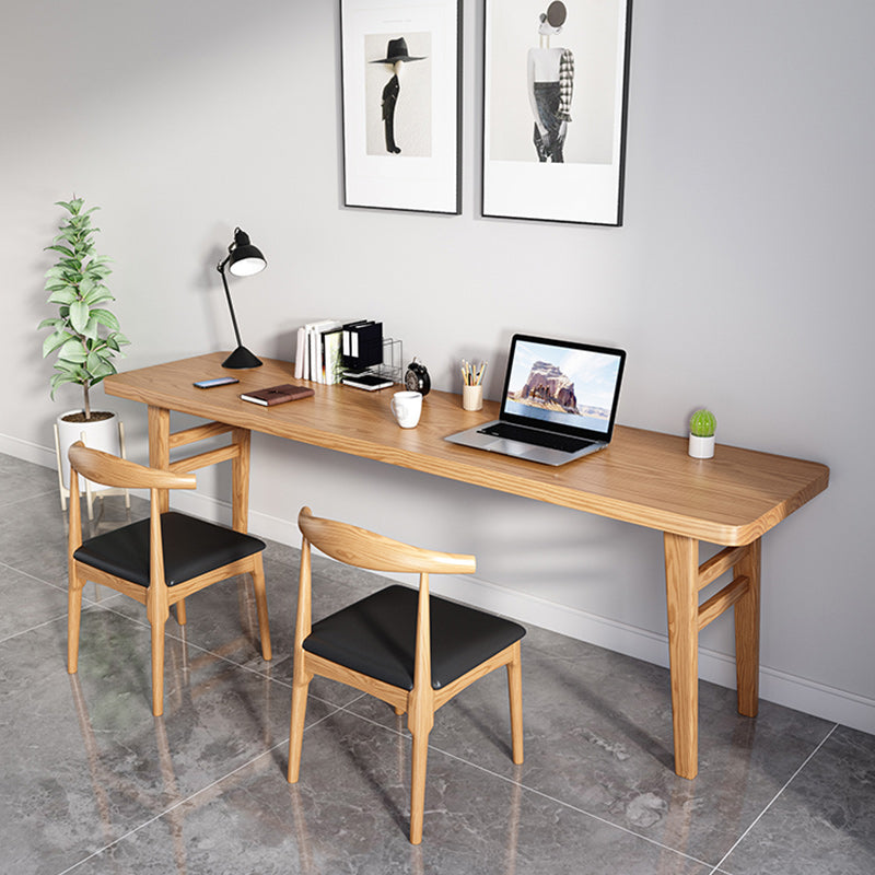 Moderner rechteckiger Schreibtisch Massivholz H-Form Office Desk