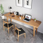 Moderner rechteckiger Schreibtisch Massivholz H-Form Office Desk