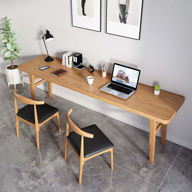 Moderner rechteckiger Schreibtisch Massivholz H-Form Office Desk