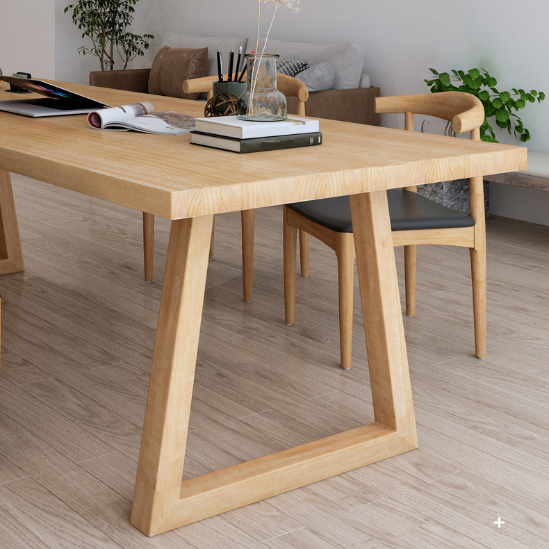 Escritorio de escritura rectangular moderna escritorio de la base de trineo de madera sólida