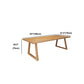 Modern Rectangular Writing Desk Solid Wood Sled Base Office Desk