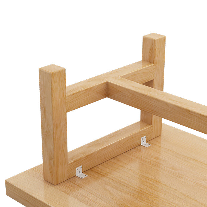 Table de réunion rectangulaire en bois massif du bureau à domicile