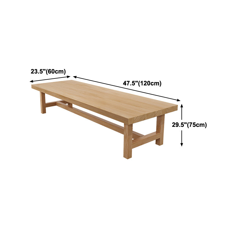 Table de réunion rectangulaire en bois massif du bureau à domicile