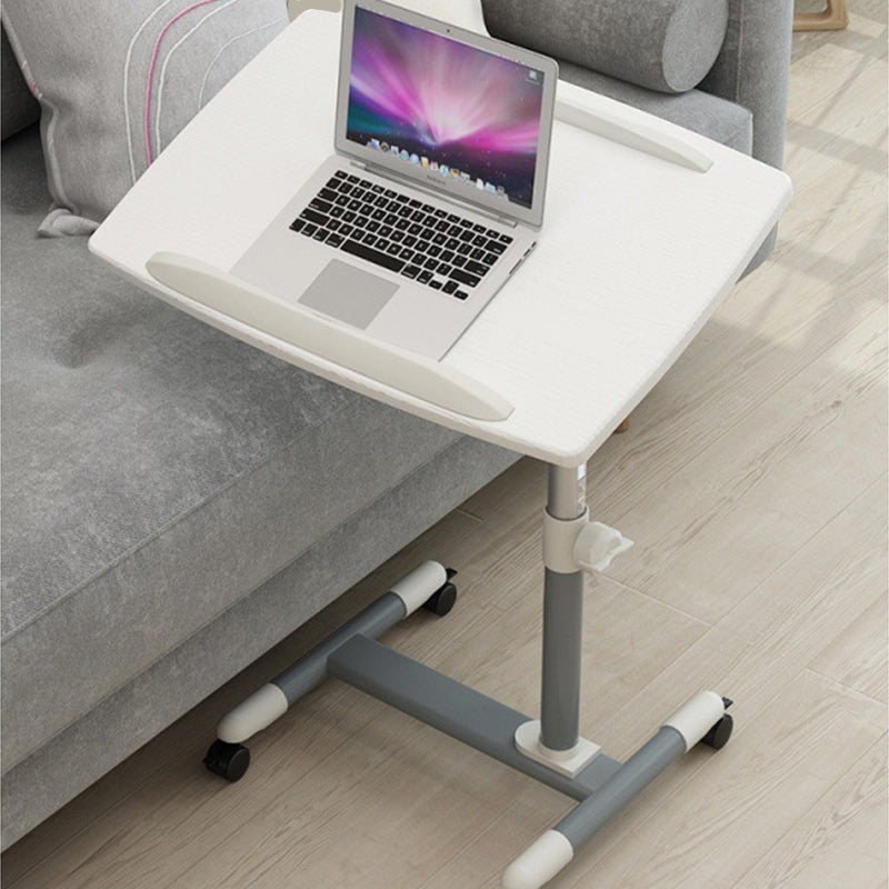 Scrivania in legno fabbricato curvo scrivania regolabile con ruote a tracota, 23,6 "l x 15,7" w