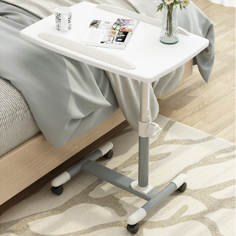 Scrivania in legno fabbricato curvo scrivania regolabile con ruote a tracota, 23,6 "l x 15,7" w