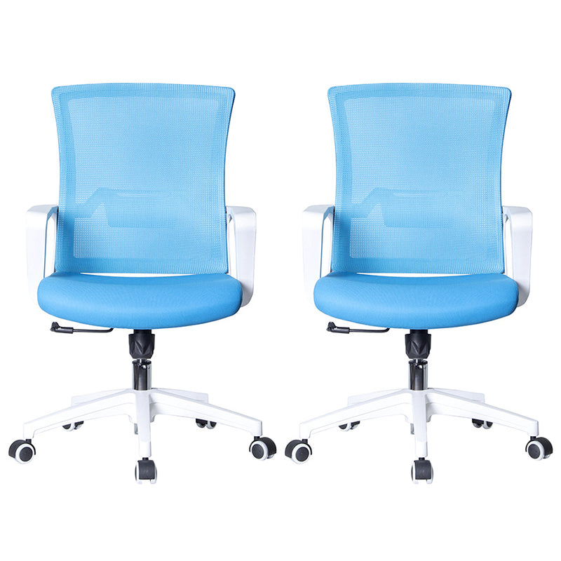 Sedia da scrivania in mesh ergonomica sedia a braccia fissa contemporanea per ufficio a casa