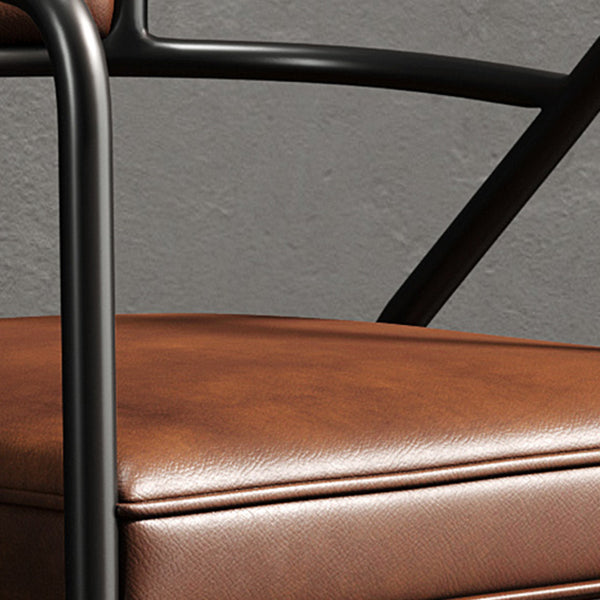 Low Back Office Chair with Fixed Arms Metal Base Modern Conference Chair Clearhalo 'furn' 'furn_office_chair' 'Furniture' 'Office Chairs' 'Office Furniture' 'office_chair' 5536448