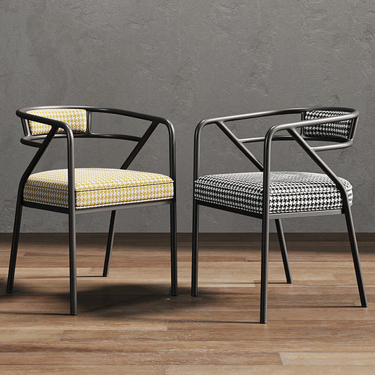 Low Back Office Chair with Fixed Arms Metal Base Modern Conference Chair Clearhalo 'furn' 'furn_office_chair' 'Furniture' 'Office Chairs' 'Office Furniture' 'office_chair' 5536450