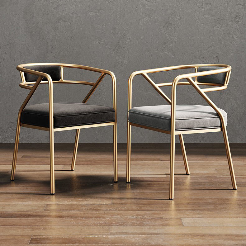 Low Back Office Chair with Fixed Arms Metal Base Modern Conference Chair Clearhalo 'furn' 'furn_office_chair' 'Furniture' 'Office Chairs' 'Office Furniture' 'office_chair' 5536452