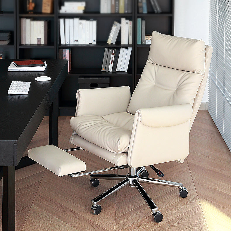 Height-adjustable Managers Chair Ergonomic Adjustable Executive Leather Chair Clearhalo 'furn' 'furn_office_chair' 'Furniture' 'Office Chairs' 'Office Furniture' 'office_chair' 5536471