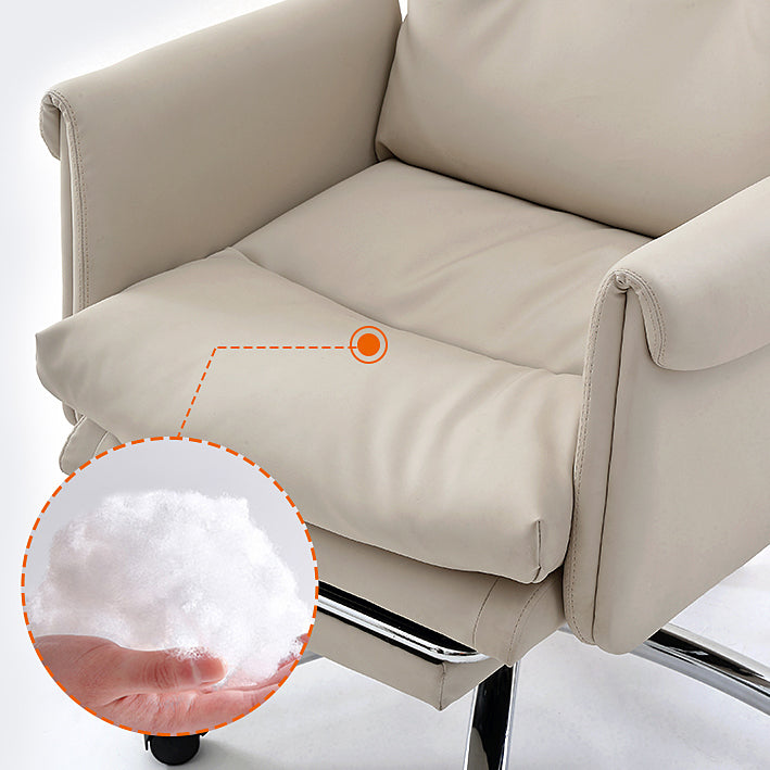 Height-adjustable Managers Chair Ergonomic Adjustable Executive Leather Chair Clearhalo 'furn' 'furn_office_chair' 'Furniture' 'Office Chairs' 'Office Furniture' 'office_chair' 5536474