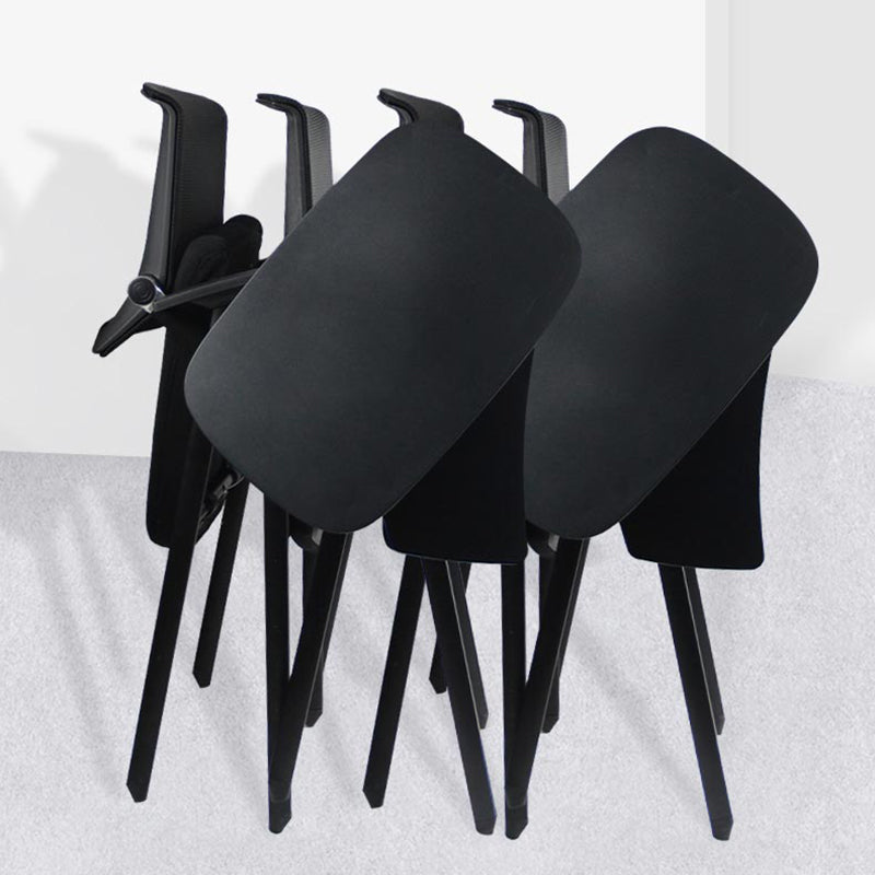 Silla de conferencia de malla de media espalda silla de armas fijo ergonómica para el cargo