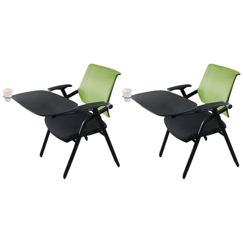 Silla de conferencia de malla de media espalda silla de armas fijo ergonómica para el cargo