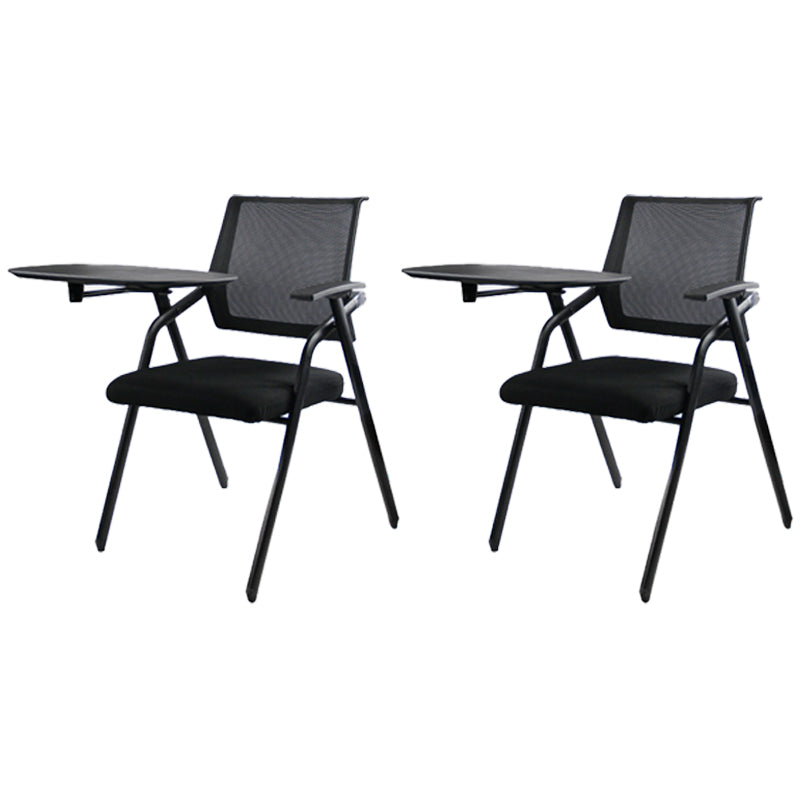 Silla de conferencia de malla de media espalda silla de armas fijo ergonómica para el cargo