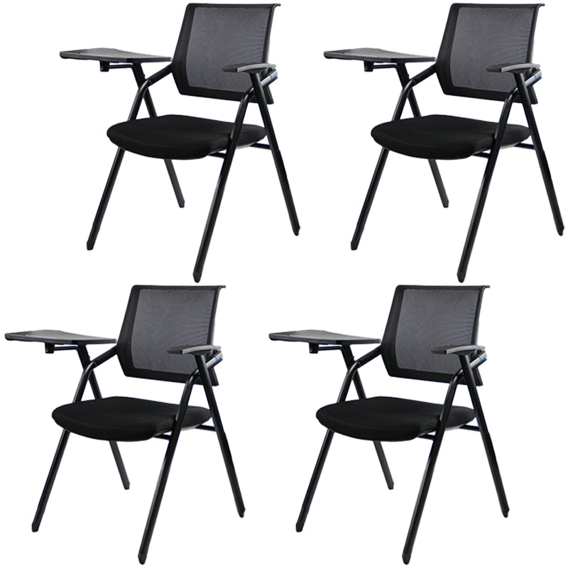 Silla de conferencia de malla de media espalda silla de armas fijo ergonómica para el cargo