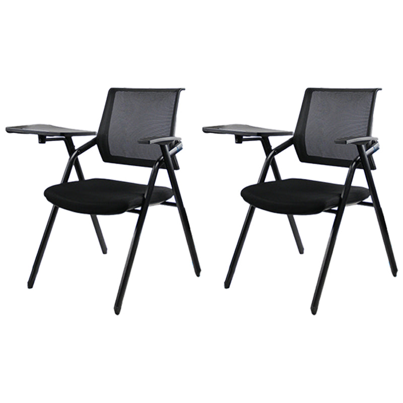 Silla de conferencia de malla de media espalda silla de armas fijo ergonómica para el cargo