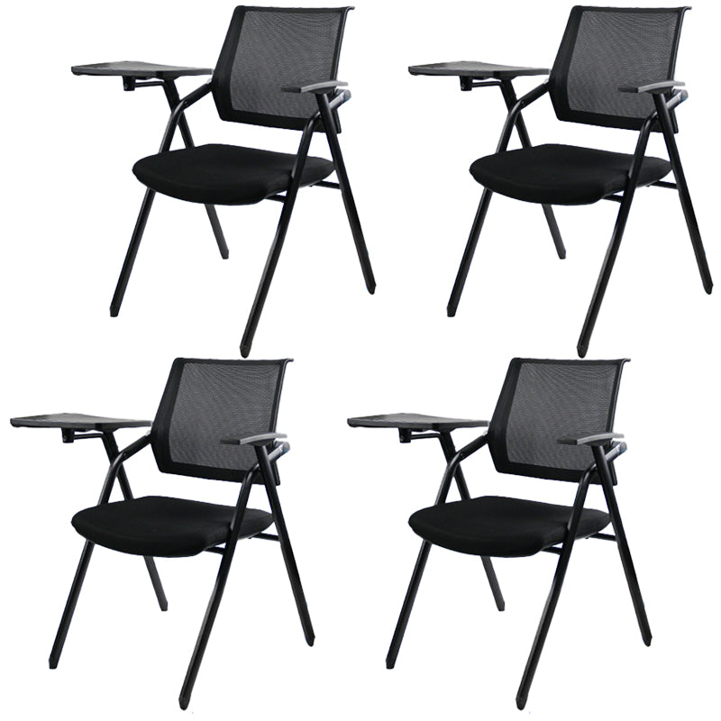 Silla de conferencia de malla de media espalda silla de armas fijo ergonómica para el cargo