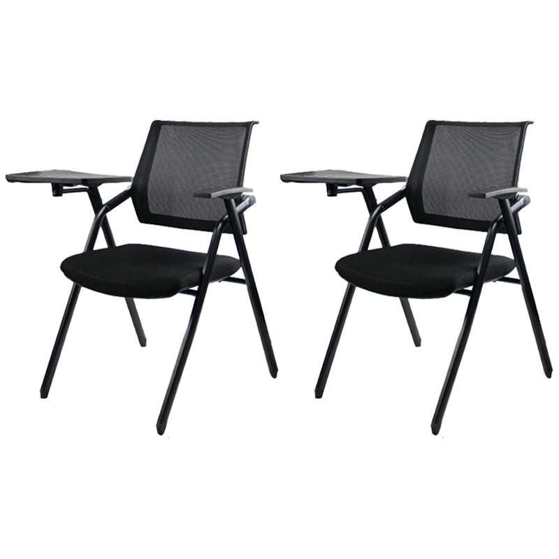 Silla de conferencia de malla de media espalda silla de armas fijo ergonómica para el cargo