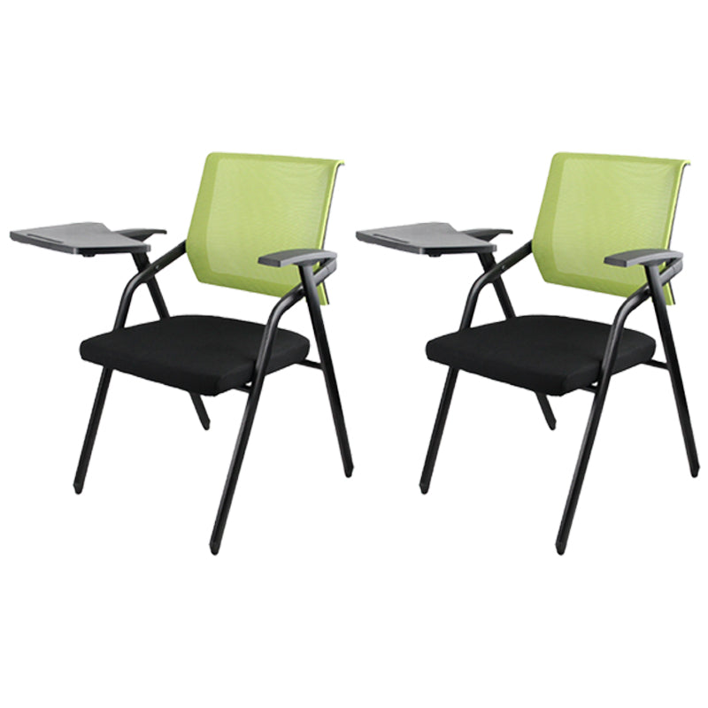 Silla de conferencia de malla de media espalda silla de armas fijo ergonómica para el cargo