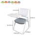 Ergonomic Mesh Conference Chair Mid Back Fixed Arms Chair for Home Office
