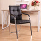 Modern Arm Desk Chair with Metal Base Mid Back Office Chair with Padded Arms