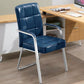 Modern Arm Desk Chair with Metal Base Mid Back Office Chair with Padded Arms