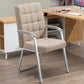 Modern Arm Desk Chair with Metal Base Mid Back Office Chair with Padded Arms