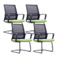Modern Metal Conference Chair with Mid Back Breathable AirGrid Home Office Chair Green 4 Piece Set Clearhalo 'furn' 'furn_office_chair' 'Furniture' 'Office Chairs' 'Office Furniture' 'office_chair' 5536784