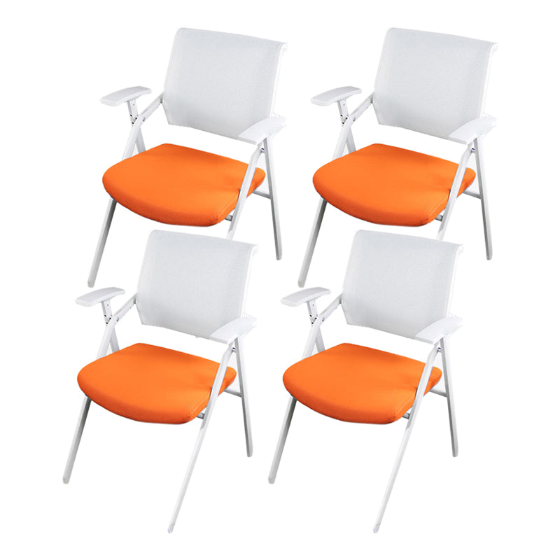 Mesh Mid Back Conference Chair Contemporary Fixed Arms Office Chair for Office