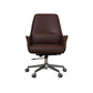 Modern Style Task Chair Leather Office Chair with Fixed Arms Clearhalo 'furn' 'furn_office_chair' 'Furniture' 'Office Chairs' 'Office Furniture' 'office_chair' 5536852