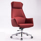 Modern Style Task Chair Leather Office Chair with Fixed Arms Red 1 Piece With Headrest Clearhalo 'furn' 'furn_office_chair' 'Furniture' 'Office Chairs' 'Office Furniture' 'office_chair' 5536857