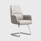Modern Style Task Chair Leather Office Chair with Fixed Arms White 1 Piece Without Headrest Clearhalo 'furn' 'furn_office_chair' 'Furniture' 'Office Chairs' 'Office Furniture' 'office_chair' 5536870