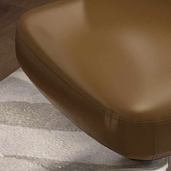 フェイクレザータスクチェアモダンな調整可能なスイベルオフィスチェア固定腕