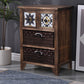 Modern Solid Wood Nightstand Drawers Storage 21 Inch H Legs Included Night Table 19"L x 13"W x 27"H Coffee Clearhalo 'Bedroom Furniture' 'furn' 'furn_night_stand' 'Furniture' 'night_stand' 'Nightstands' 5537103