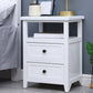 Modern Solid Wood Nightstand Drawers Storage 21 Inch H Legs Included Night Table 16"L x 12"W x 21.5"H Gloss White Clearhalo 'Bedroom Furniture' 'furn' 'furn_night_stand' 'Furniture' 'night_stand' 'Nightstands' 5537111