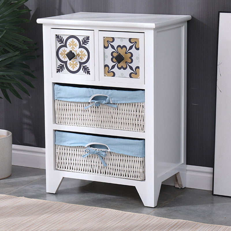 Modern Solid Wood Nightstand Drawers Storage 21 Inch H Legs Included Night Table 19"L x 13"W x 27"H White Clearhalo 'Bedroom Furniture' 'furn' 'furn_night_stand' 'Furniture' 'night_stand' 'Nightstands' 5537126