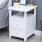 Modern Solid Wood Nightstand Drawers Storage 21 Inch H Legs Included Night Table 14"L x 16"W x 21.5"H White Clearhalo 'Bedroom Furniture' 'furn' 'furn_night_stand' 'Furniture' 'night_stand' 'Nightstands' 5537127