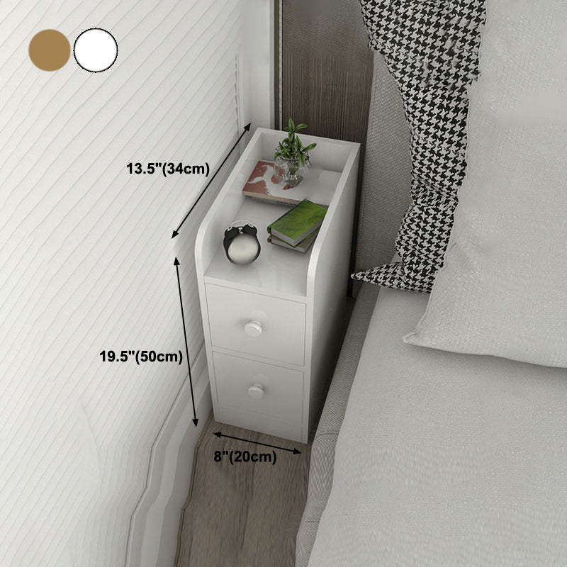 モダンなオープンストレージナイトテーブル引き出しストレージ模倣ウッドナイトスタンド