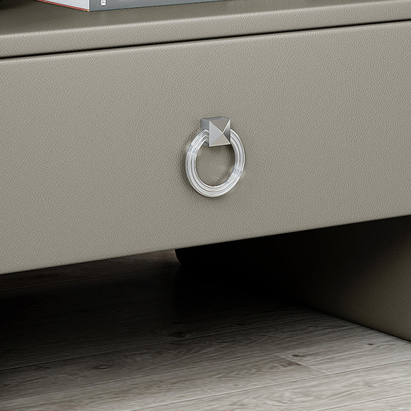 18" H Modern Bed Nightstand Glass Top Solid Wood Open Storage Night Table Clearhalo 'Bedroom Furniture' 'furn' 'furn_night_stand' 'Furniture' 'night_stand' 'Nightstands' 5537262