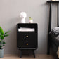 23 "H tavolo da notte in legno massiccio moderno a 2 gambe di stoccaggio aperto incluso