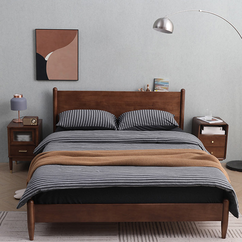 23 "H tavolo da notte in legno massiccio moderno a 2 gambe di stoccaggio aperto incluso