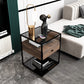 Top in vetro Modern Modern Metal 22 '' alto tavolo da notte aperto 1-drower